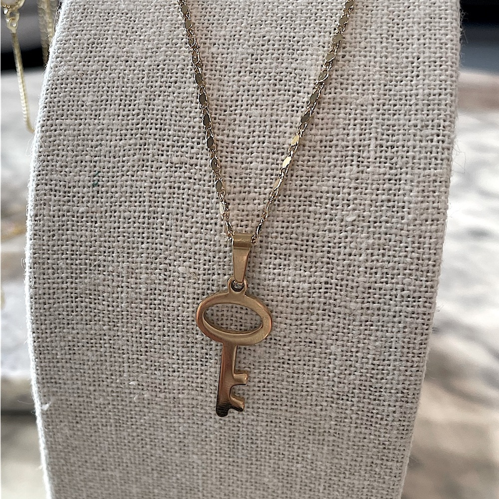 Key Necklace Gold Plated